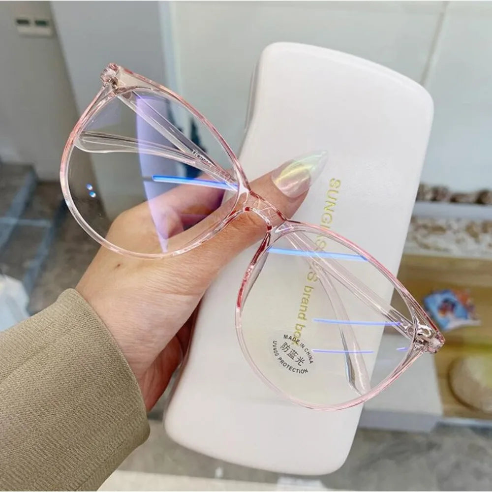 Anti-blue Light Optical Glasses Unisex Retro Ultra-light Large Square Frame Eyewear