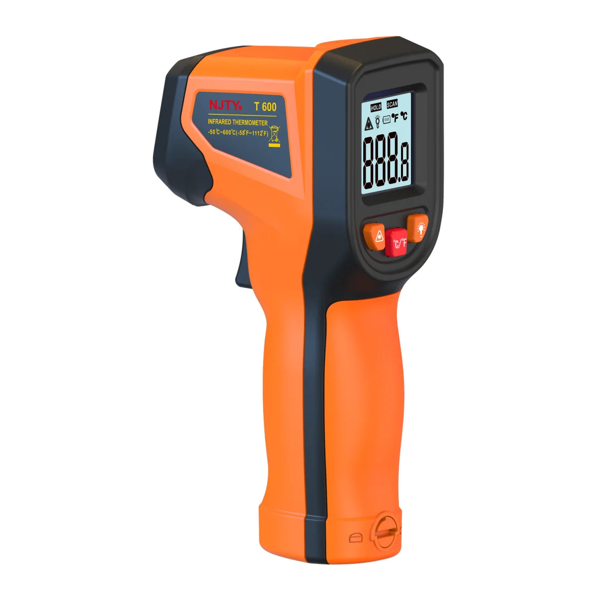 NJTY T600 Infrared Thermometer Handheld Heat Temperature  For Cooking Tester Pizza Oven Grill & Engine - Laser Surface Temp Read
