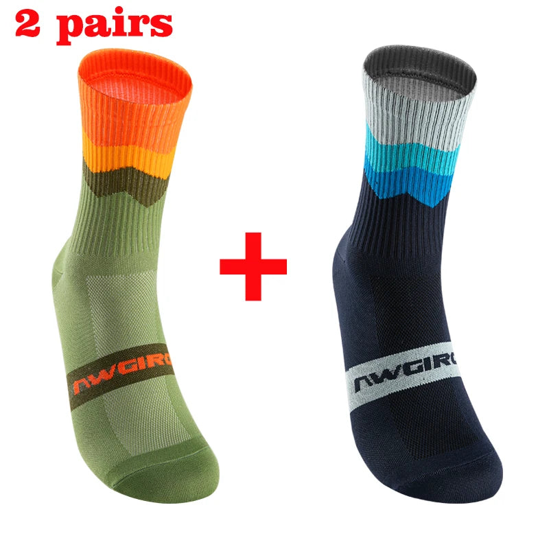 2pairs Professional Cycling Socks Breathable Road Bicycle Socks Men Women Outdoor Sports Racing e Compression Cycling For Women