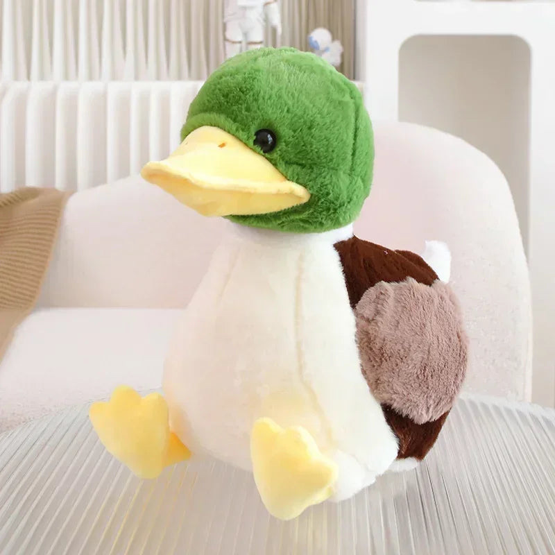 Simulation Small Yellow Duck Kawaii Wild Green Duck Plush Toys  Cartoon Stuffed Animals Dolls Soft Throw Pillow Toys Room Decor