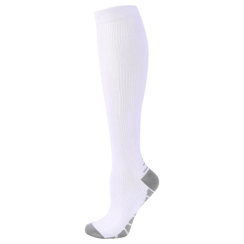 Running Men Women Compression Socks For Football Anti Fatigue Pain Relief 20-30 Mmhg Black Compression Socks Fit For Sport Socks