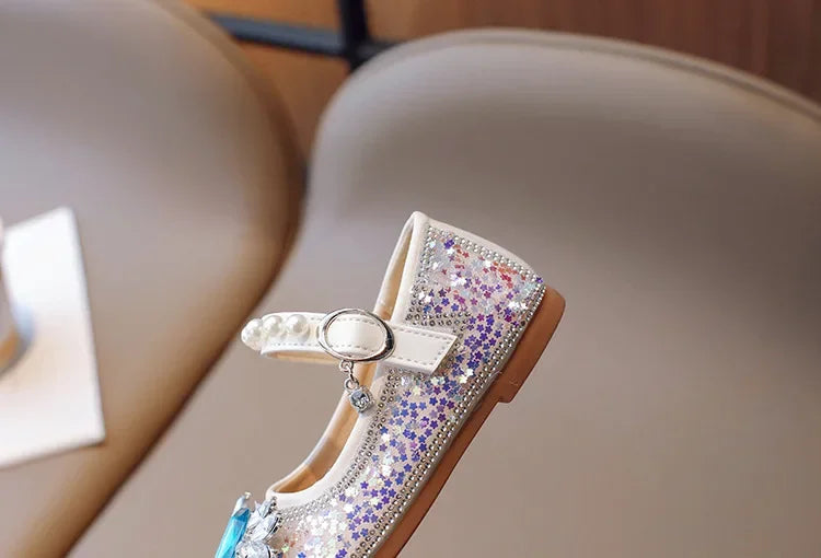 2025 New Fashionable Stylish Princess Crystal Shoes For Girls Children's Dance Kids Shoes Wholesale Medium
