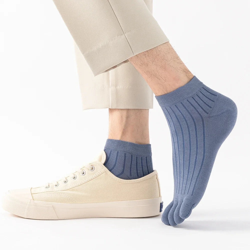 5 Pairs Summer Five Finger Socks for Men Thin Cotton Toe Socks with Separate Fingers Low Cut Ankle Sports Socks high quality