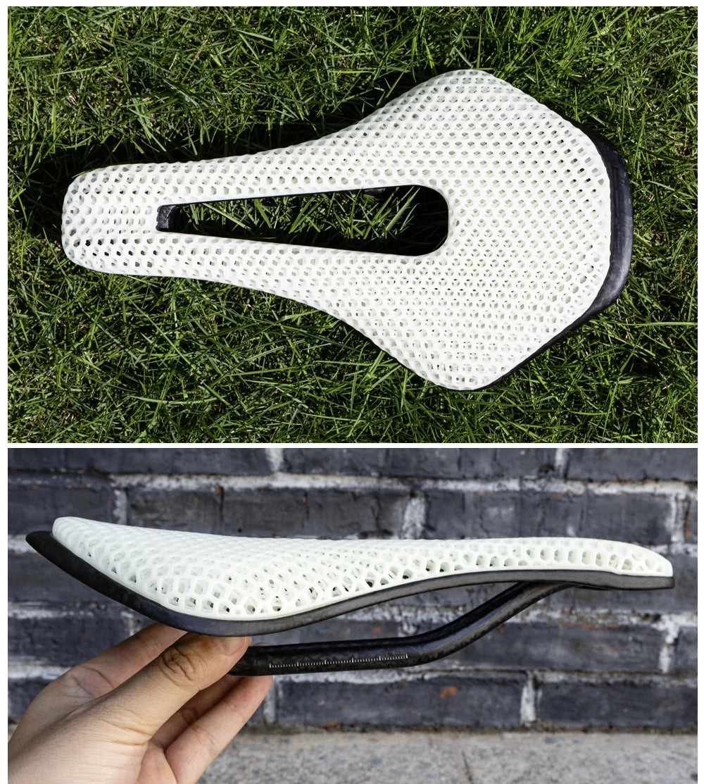 2024 RYET 3D Printed Saddle Ultralight Hollow Comfortable Full Carbon MTB Road Racing Bike Cycling Seat Bicycle Cushion Parts