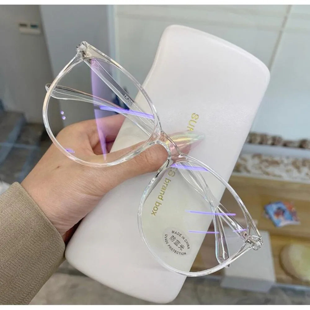 Anti-blue Light Optical Glasses Unisex Retro Ultra-light Large Square Frame Eyewear