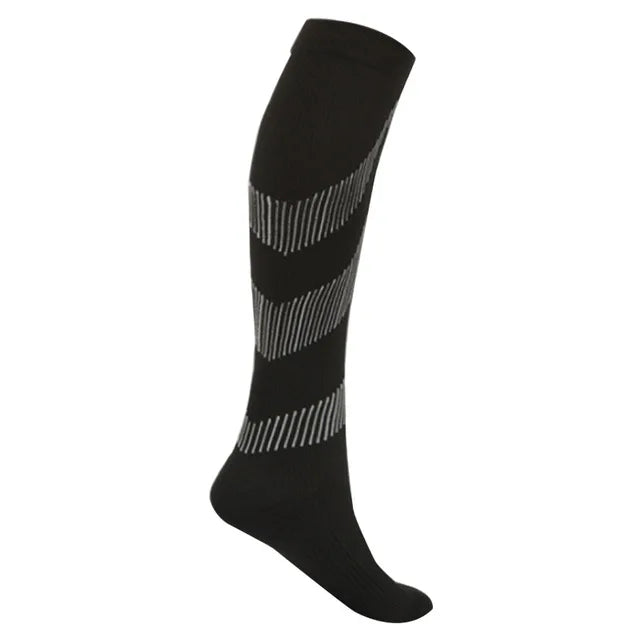 Running Men Women Compression Socks For Football Anti Fatigue Pain Relief 20-30 Mmhg Black Compression Socks Fit For Sport Socks