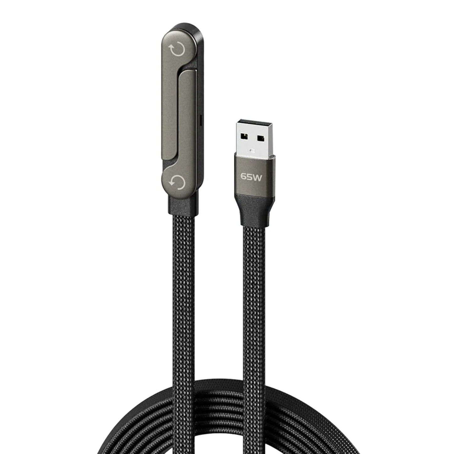 240W/65W Foldable Bracket Data Cable with Braided Cable Invisible Holder Charger Cable Fast Charging Cord for iPhone 17