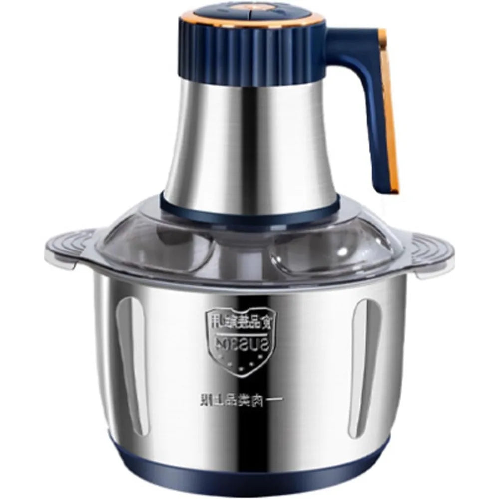 Electric Meat Grinder, Food Processor, Stainless Steel Meat Chopper, 5L Capacity Vegetable Chopper, Suitable for Food Chopping