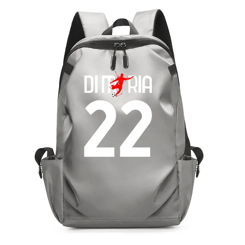 Men Laptop Backpacks Oxford High School Rucksack Boy girl Student Backpack Soccer Superstars DIM RIA Number 22 Printed usb