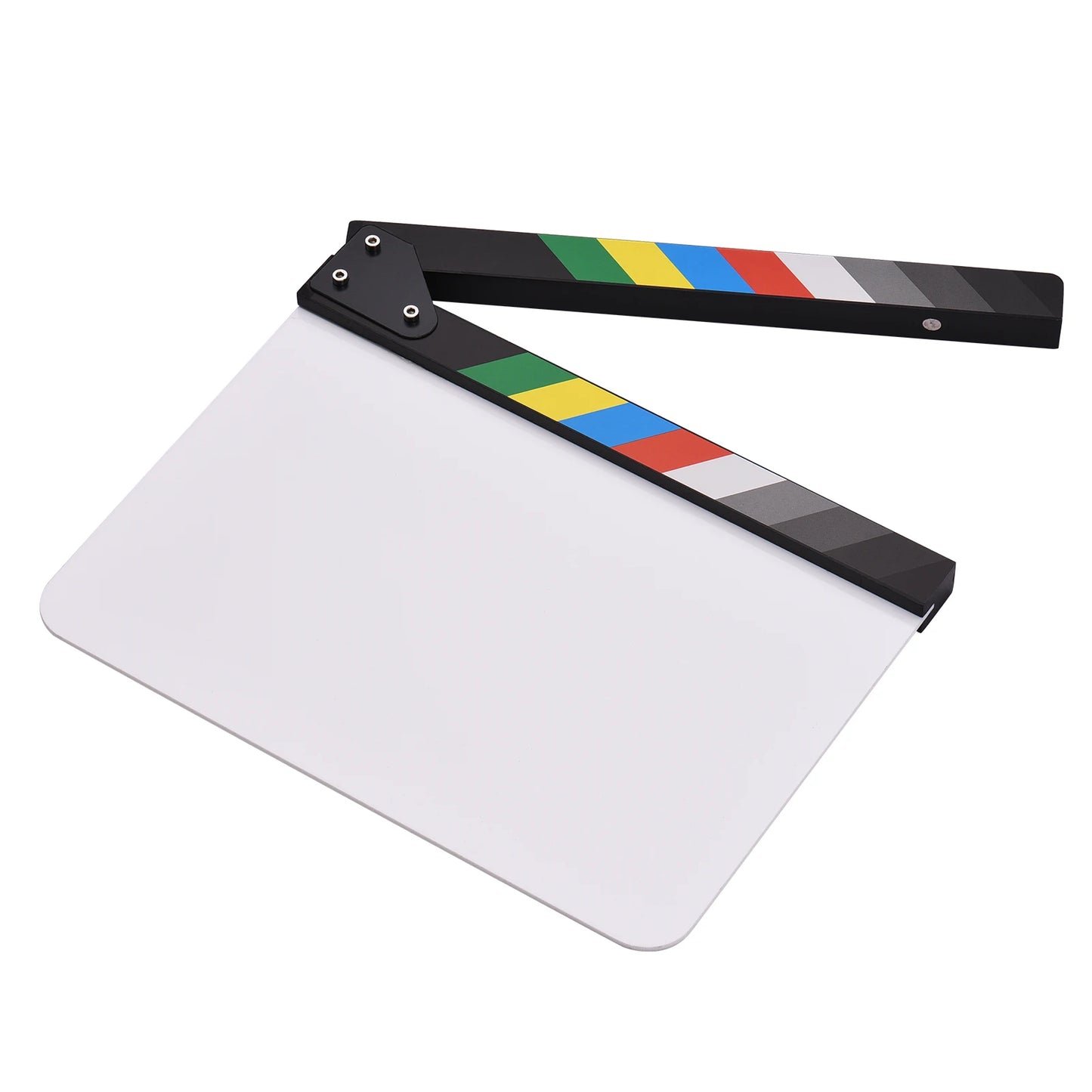 30 * 24cm/ 12 * 9in Acrylic Film Clapboard Movie Directors Clapper Board Slate Cut Action Scene Blank Clap Board Dry Erase Board