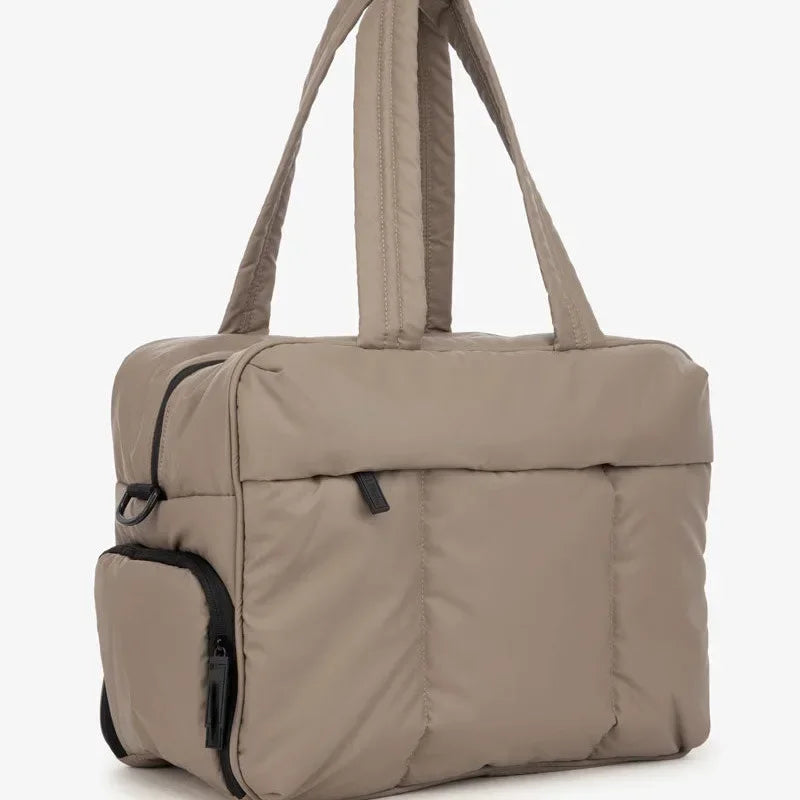 Duffel Weekender Bag Large Capacity Women Multifunction Leisure Travel Puffer Tote Gym Bag Carry on Bag with A Shoe Compartment