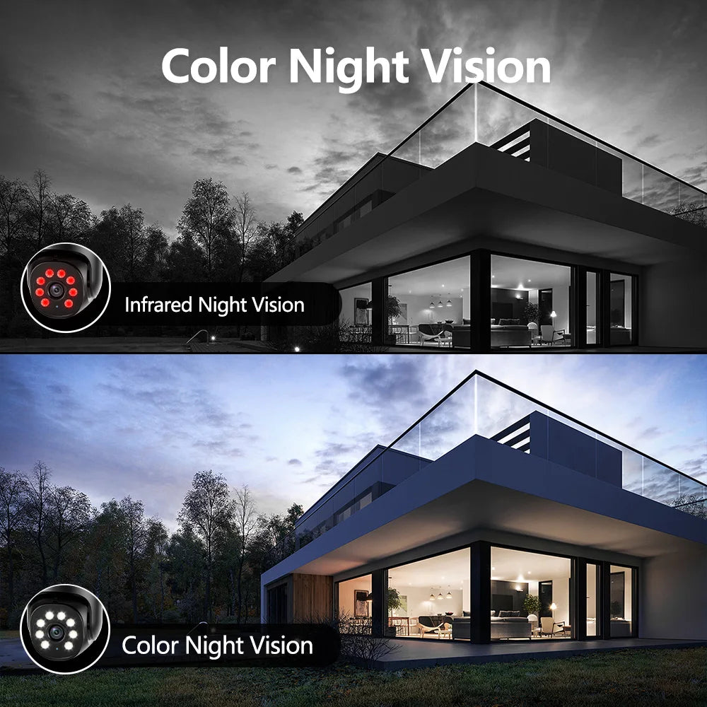 SZSINOCAM Wifi Camera with Dual Lens Dual Screens AI Human Detection Wireless Outdoor CCTV Security IP Camera