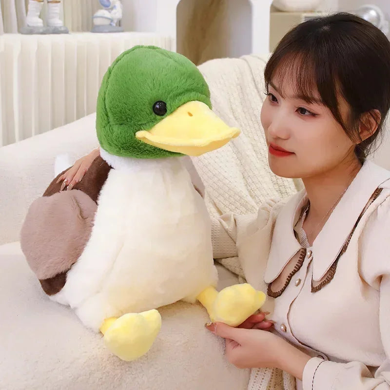 Simulation Small Yellow Duck Kawaii Wild Green Duck Plush Toys  Cartoon Stuffed Animals Dolls Soft Throw Pillow Toys Room Decor