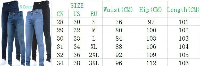2024 Solid Color Fashion Men Casual Pants Stretch Jeans Skinny Work Trousers Male Wash Slim Fit for Zippered Jeans Men Clothing