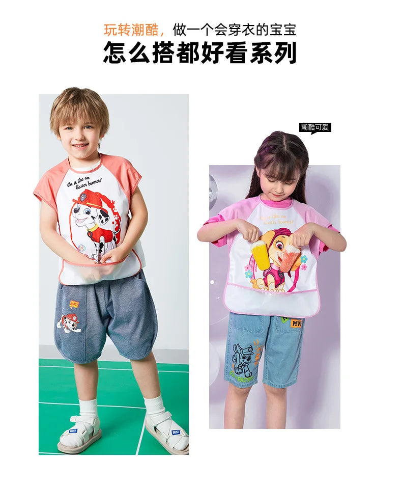 Paw Patrol Baby Bib Cartoon Waterproof Bibs Kids Girls Boys Smock Baby Bib Burp Clothes Saliva Towel Aprons Children Supplies