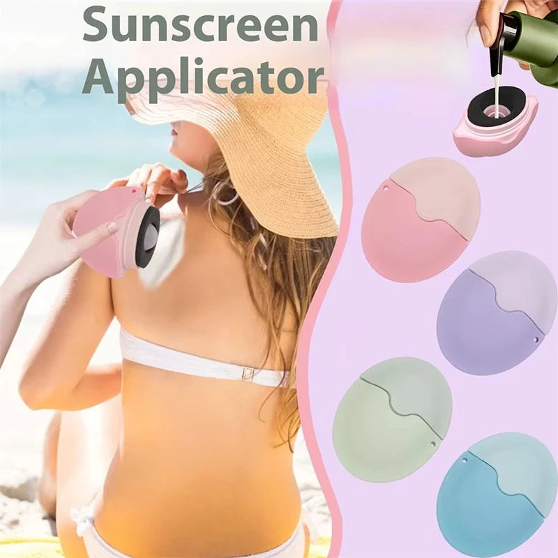 55ml Silicone Suncream Roller Applicator Refillable Oval Isolation Lotion Cream Bottles Stitching Color Cosmetics Tool Travel ﻿
