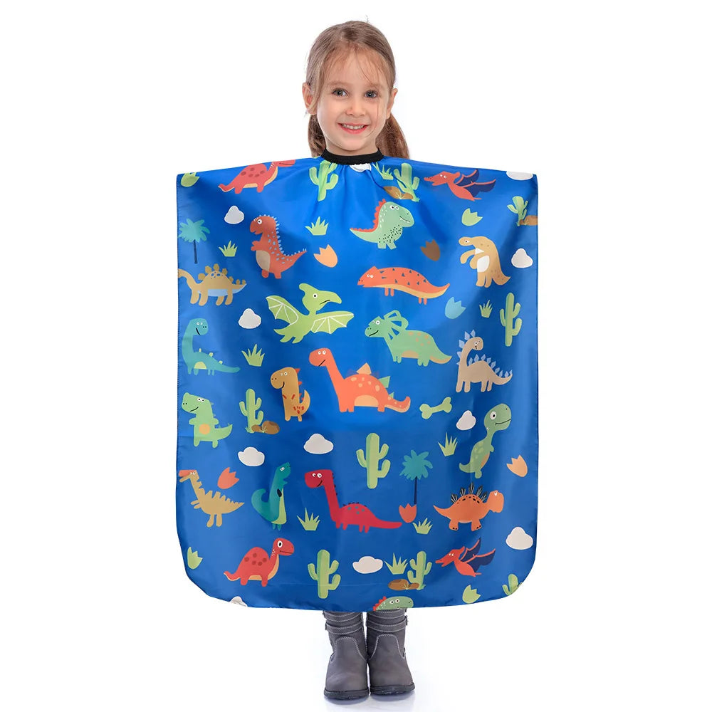 Kids Cartoon Pattern Haircut Styling Gown Salon Hairdressing Cape Barber Shop Household Child Hair Cut Cape Hairdresser Apron
