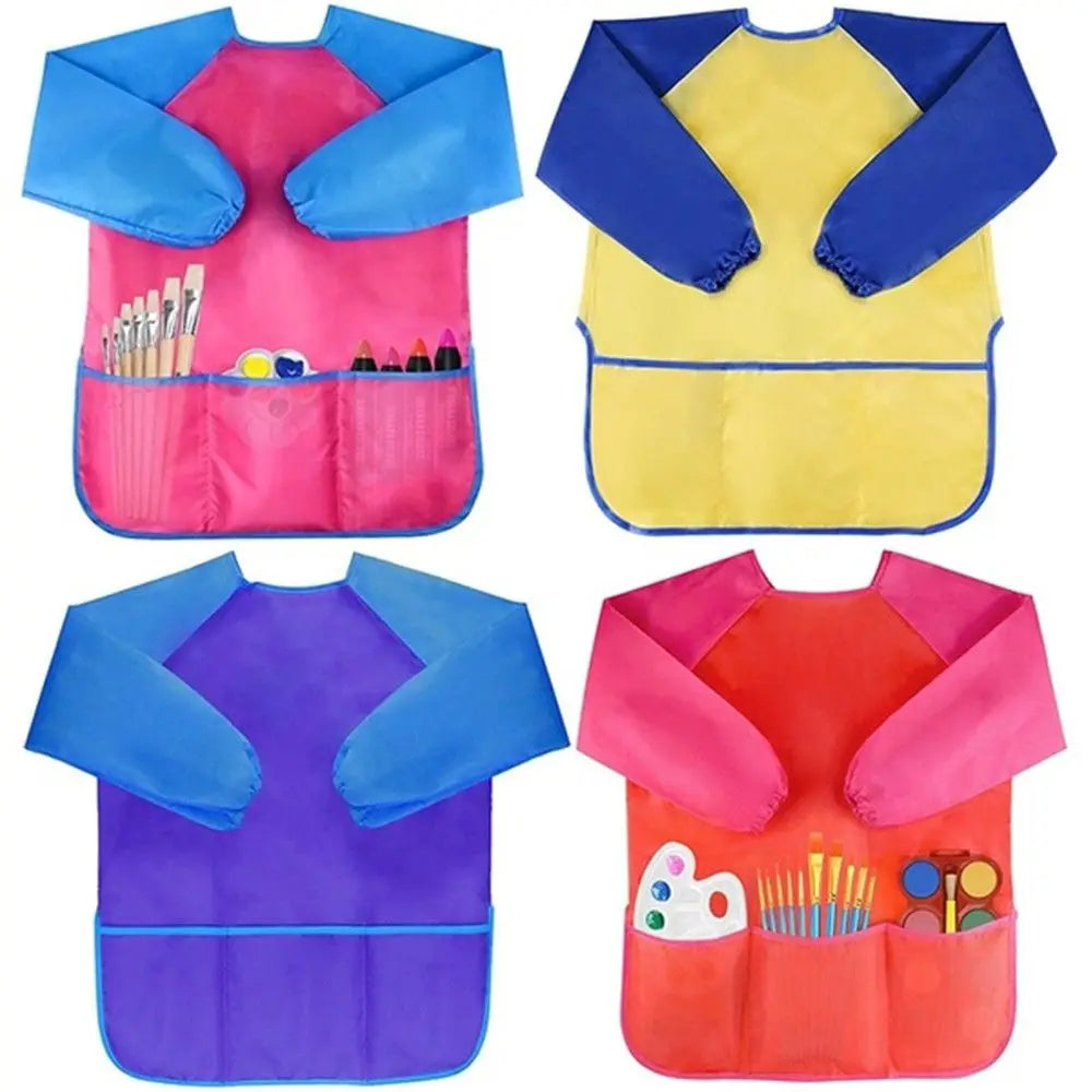 Children Art Baking Craft Kitchen Waterproof Art Kids Painting Apron Cooking Bib