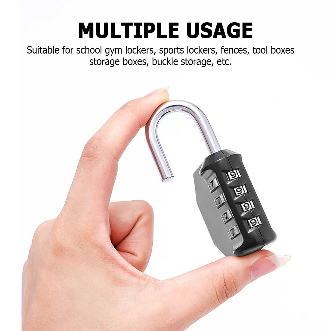 Clearance_1 Pack 4 Digit Combination Lock, Locker Lock, Padlock Outdoor Indoor, Waterproof Design, for School, Gym Or Sports Loc
