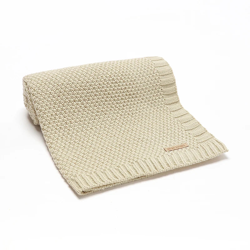 Newborn Baby Blankets Swaddle Wrap Breathable Knitted Infant Boys Girls Crib Cellular 100*80cm Toddler Throw Receiving Quilt Mat