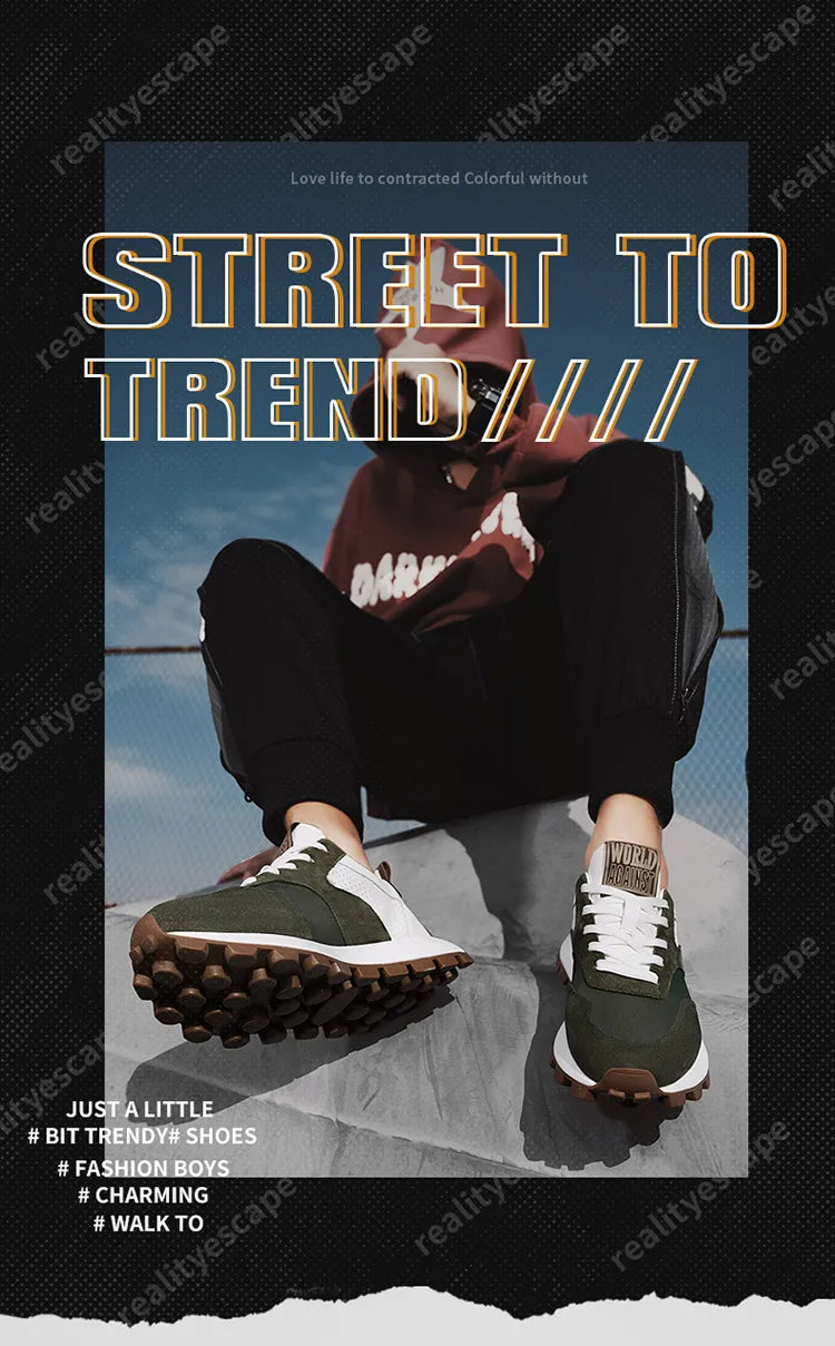 Fashion Men Sneakers Autumn Forrest Gump Shoes Lightweight Tenis Sports Shoes Thick Sole Platform Casual Shoes