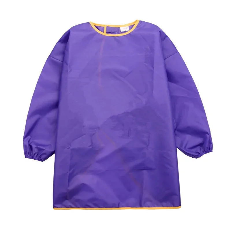 Children Long Sleeve Waterproof Apron for Kid School Art Craft Painting Kitchen Cook Baby Boy Girl Feeding Eat Smock DIY Drawing