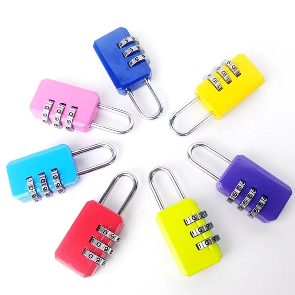 Portable Mini Backpack Zipper Password Lock Travel Luggage Padlock Security Protect For Dormitory Cabinet Locker Drawer Bag