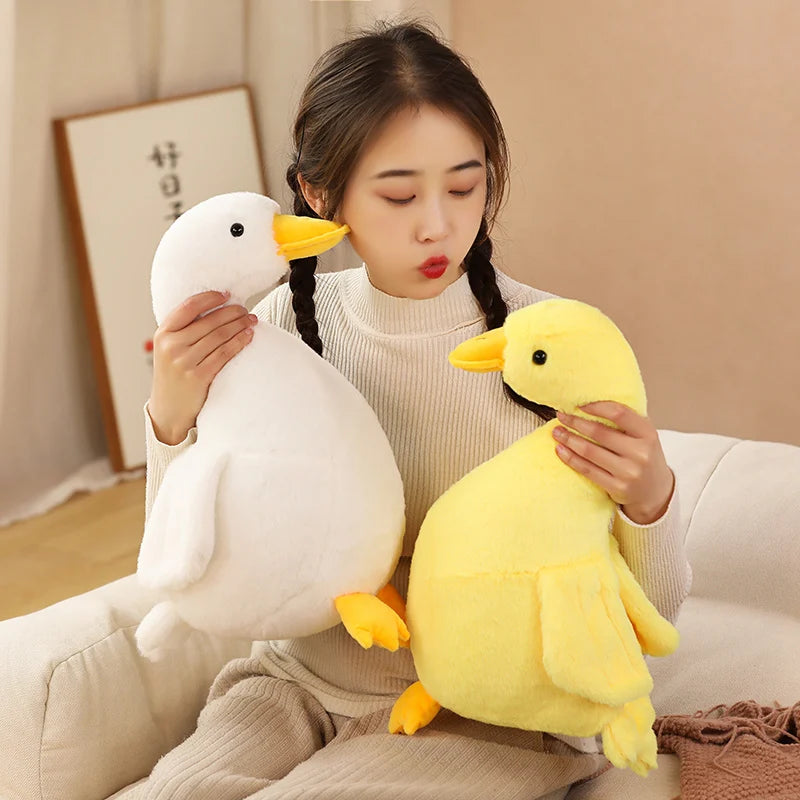 30/40cm Simulation Cartoon Duck Plush Toy Cute Stuffed Animals Yellow Ducks Plushies Doll Lifelike Goose Soft Kids Toys for Girl