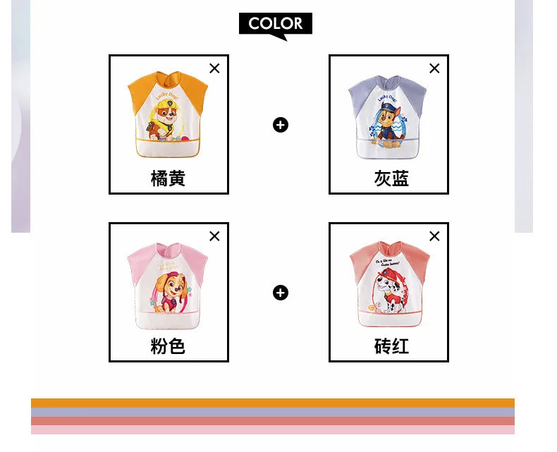 Paw Patrol Baby Bib Cartoon Waterproof Bibs Kids Girls Boys Smock Baby Bib Burp Clothes Saliva Towel Aprons Children Supplies