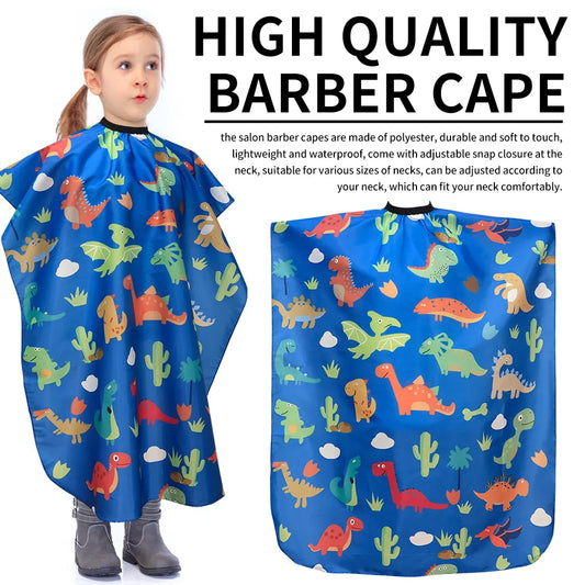 Kids Cartoon Pattern Haircut Styling Gown Salon Hairdressing Cape Barber Shop Household Child Hair Cut Cape Hairdresser Apron