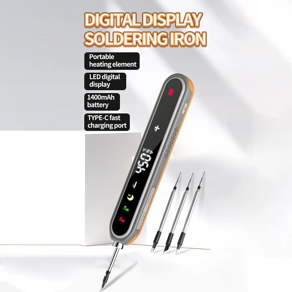 8-15W Type-C Digital Electric Soldering Iron Kit Intelligent Adjustable Temperature Fast Heating Mini Solder Irons Repair Tool