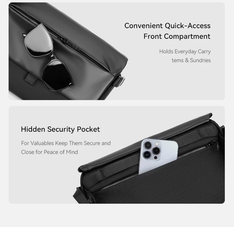 ReeYee A6 4.5L Large Sling Bag, Durable Cordura Waterproof Crossbody Pack, Smart Organization Anti-Theft Shoulder Bag