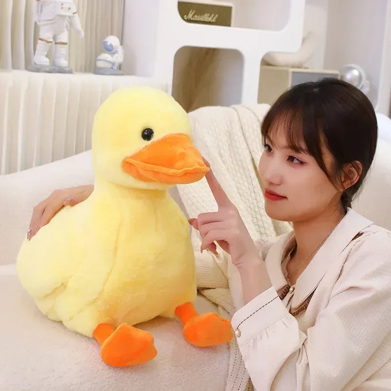 Simulation Small Yellow Duck Kawaii Wild Green Duck Plush Toys  Cartoon Stuffed Animals Dolls Soft Throw Pillow Toys Room Decor