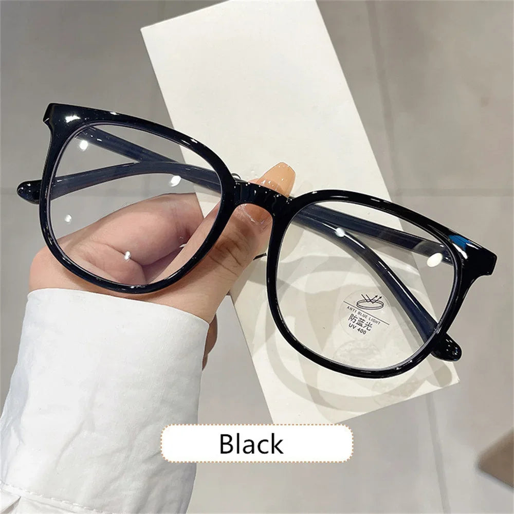 New Retro Ultra-light Glasses Anti-blue Light Flat Glasses Female Fashion Exquisite Casual Transparent Frame Flat Light Glasses