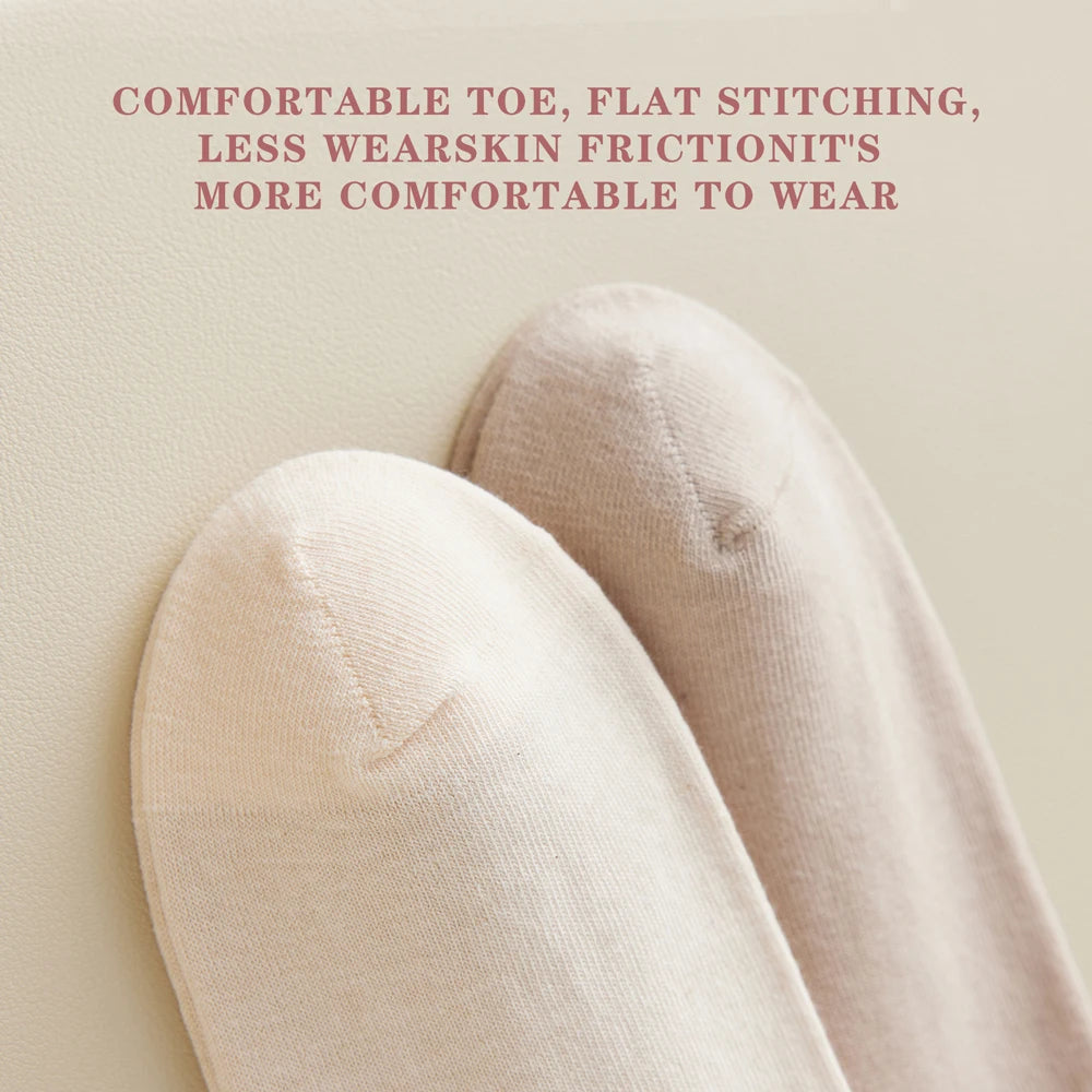 1 Pairs Spring-Autumn Trend Compression Calf Socks Women Heart Print Cotton High Socks Odor-Resistant for Slimming Legs All-Day