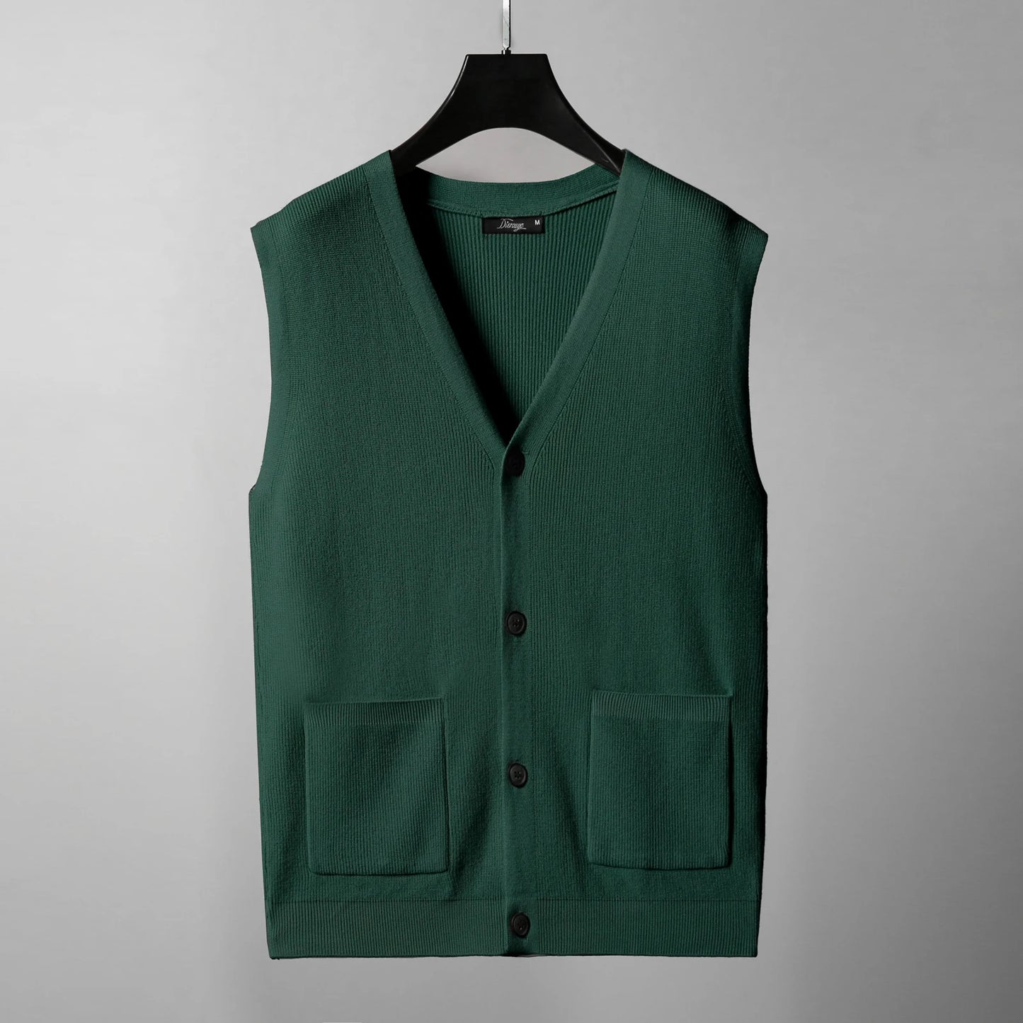 Large knitted sweater, men's new cardigan vest, autumn and winter large loose fat sweater.