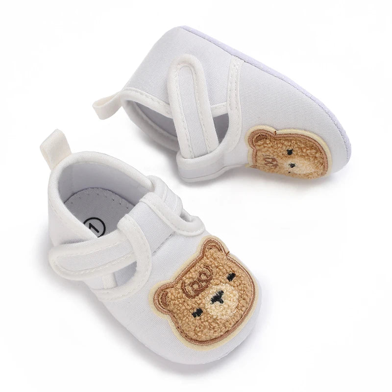 0-18 Months Infant Spring Shoe Newborn Infant Girls and Boys Recreational Baptism Non-Slip Walking Shoe White Soft-soled Sneaker