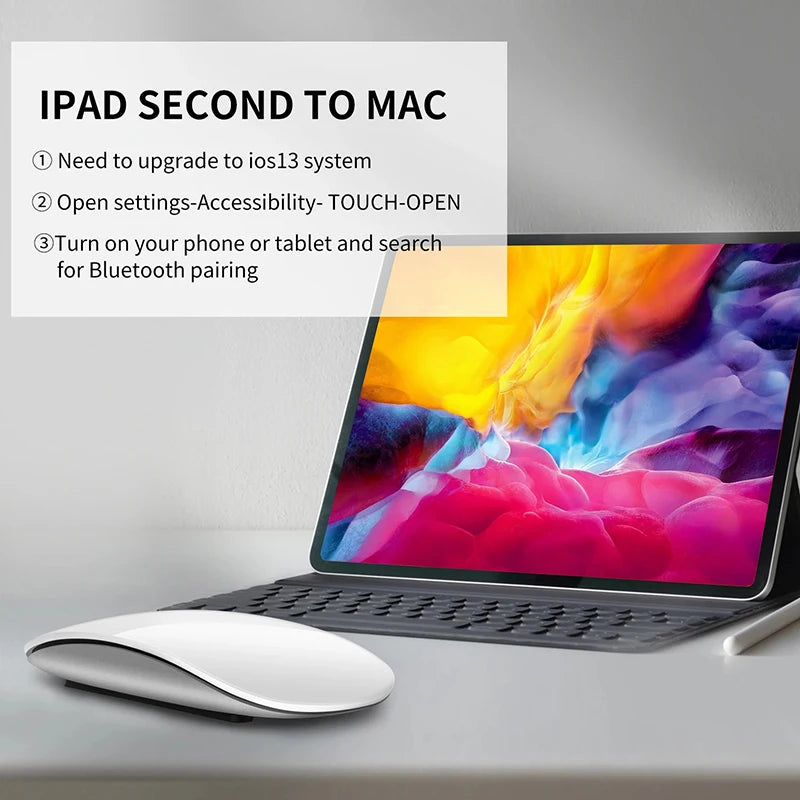 Xiaomi Wireless Bluetooth Magic Computer Mouse Dual-Mode Silent Rechargeable Touch Slim Ergonomic PC Mice For Apple Macbook Air
