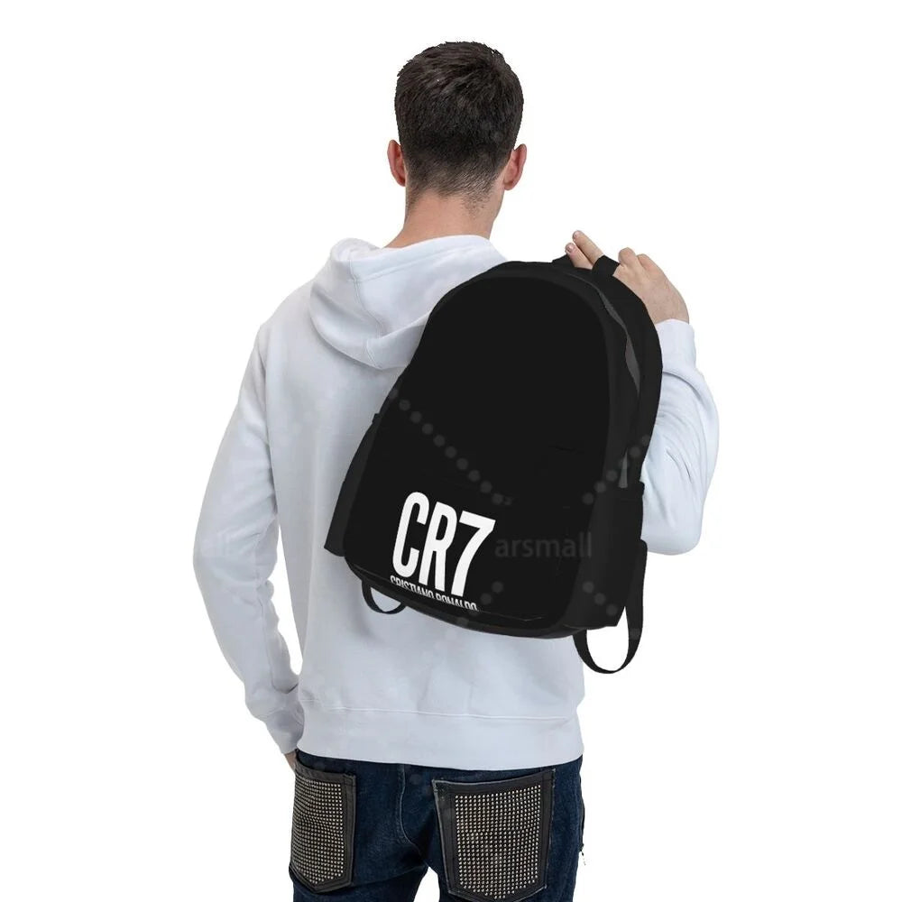 Cristiano Ronaldo CR7 Backpacks Lightweight School Bag Student Bookbag Unisex Laptop Daypacks for Travel Hiking Camping