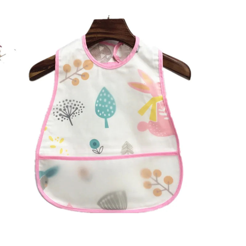 Waterproof Sleeveless Bibs Children Apron Adjustable Feeding Smock Bibs Kids Eating Dinner Breastplate Baby Bavoir Clothing