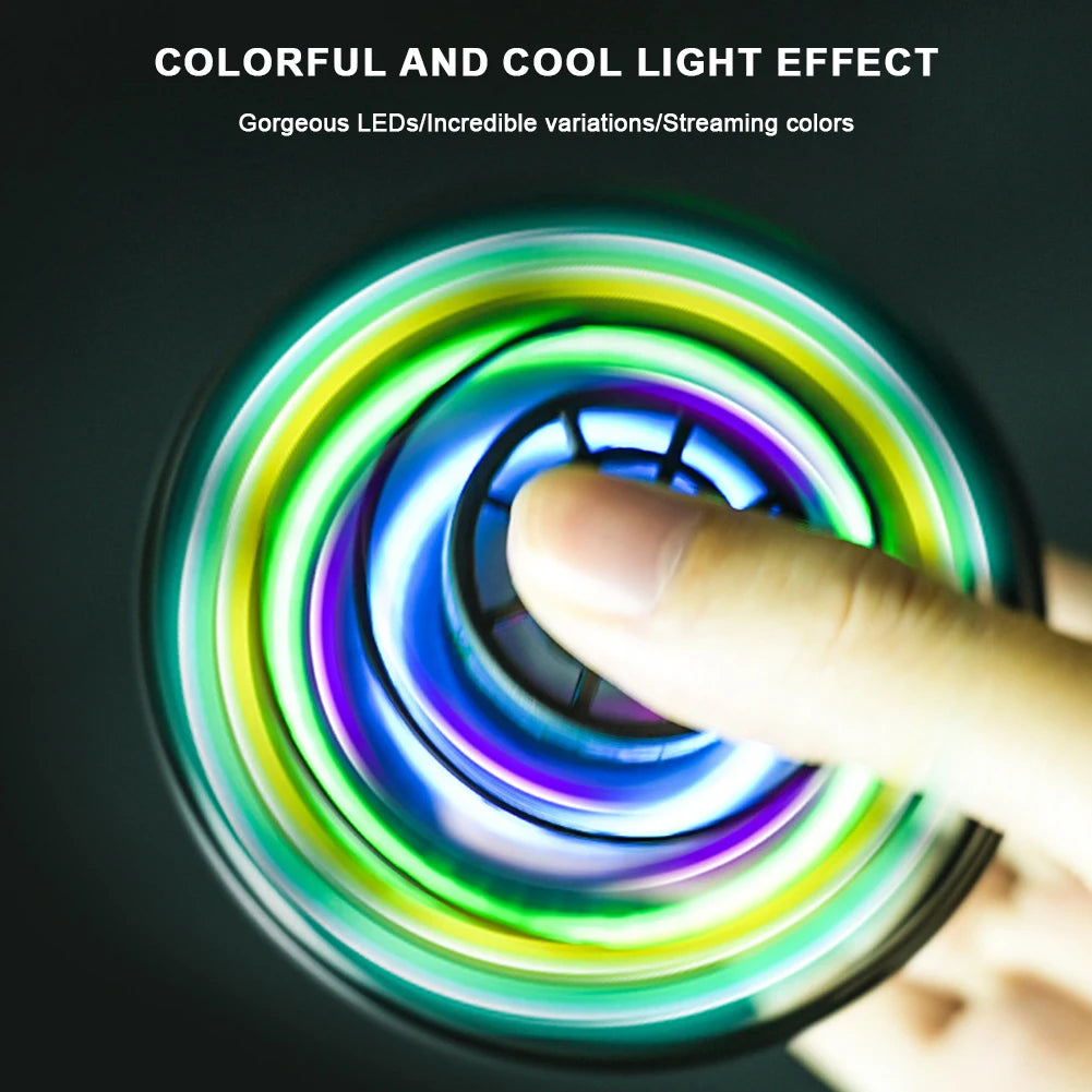 1-5PCS Fingertip Flying Gyro 360° Rotating Helicopter Spinner Toy 100mAh with LED Lights for Adult Kids Decompression Toy
