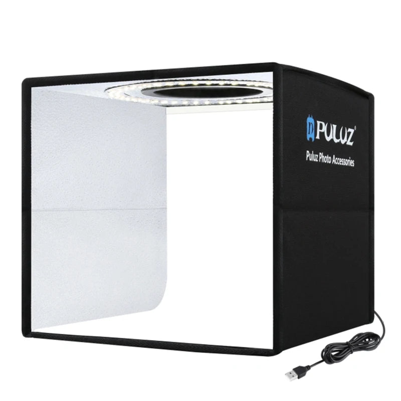 Mini Soft Box Set Portable Folding Photo Lighting Modifier Photography Tent Box with 12 Colors Backdrops