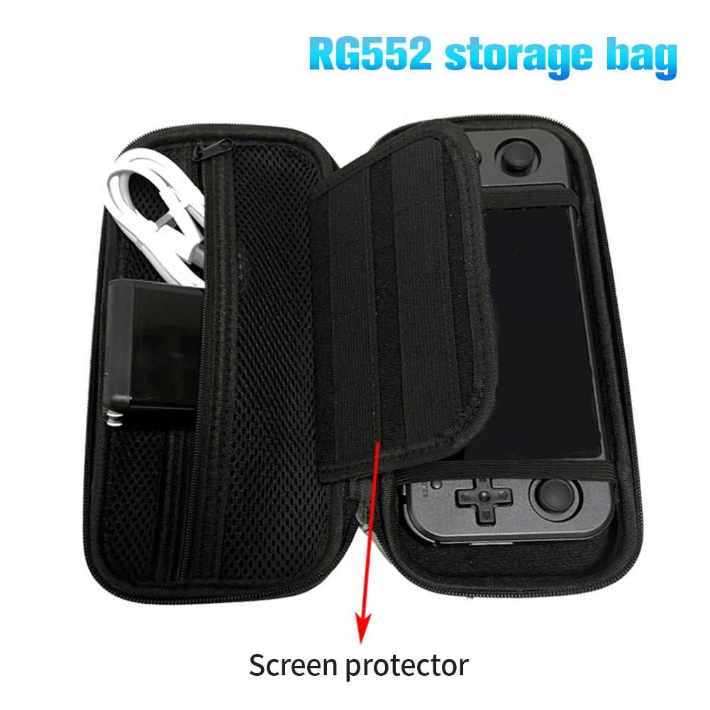 EVA Game Console Bag Portable Shockproof Storage Bag for RG552 Video Game Console Protective Organizer