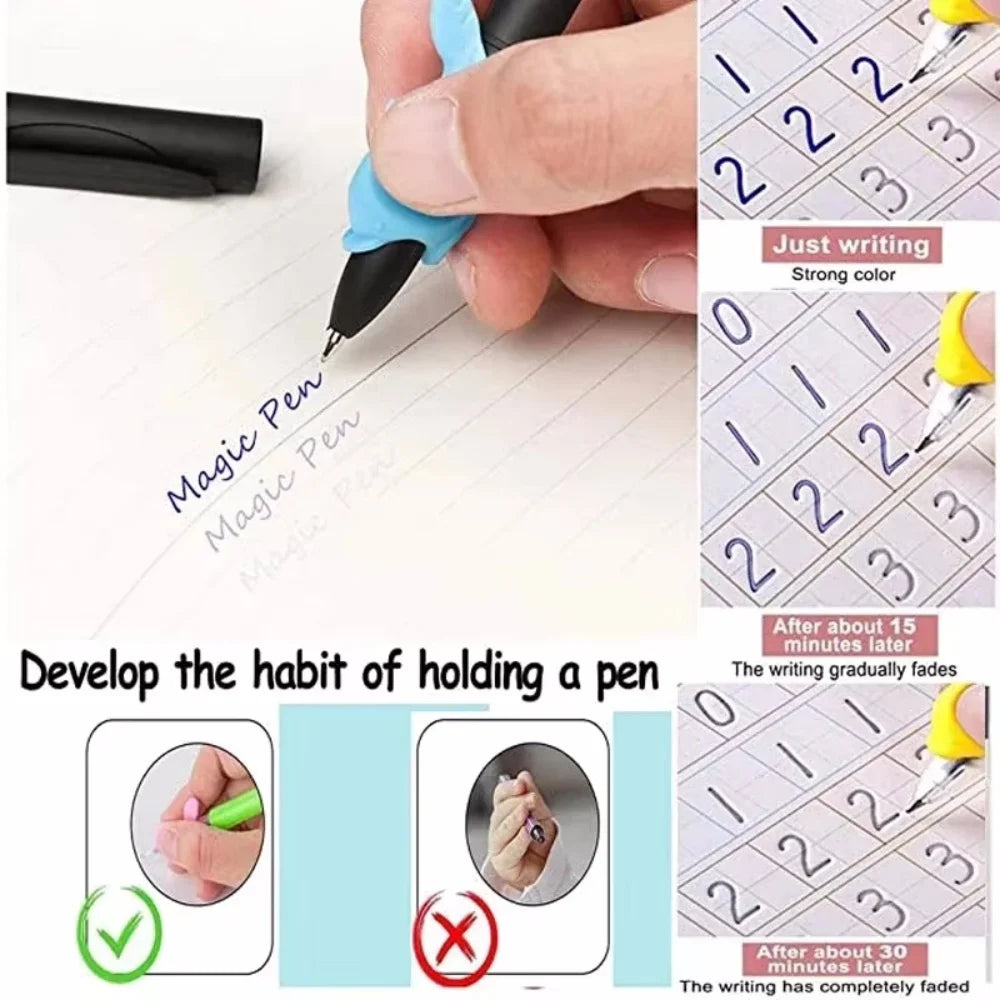 Magical Tracing Workbook Educational Montessori Books for Children Pen Control Training Reusable Calligraphy Copybook for Kids