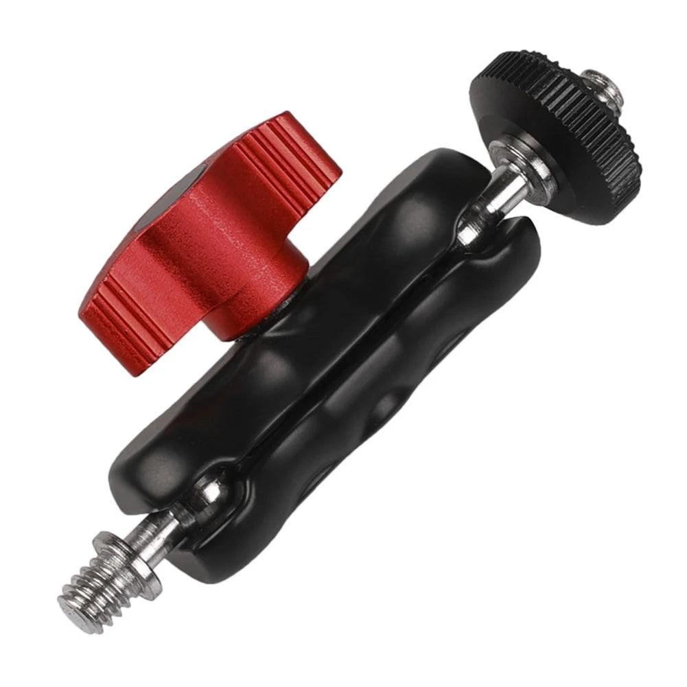 Ball Head Clamp W/ 1/4inch -20 Thread Ball Head Magic Arm Clamp Rotatable Metal Super Clamp for GPS Phone Monitor Video Light