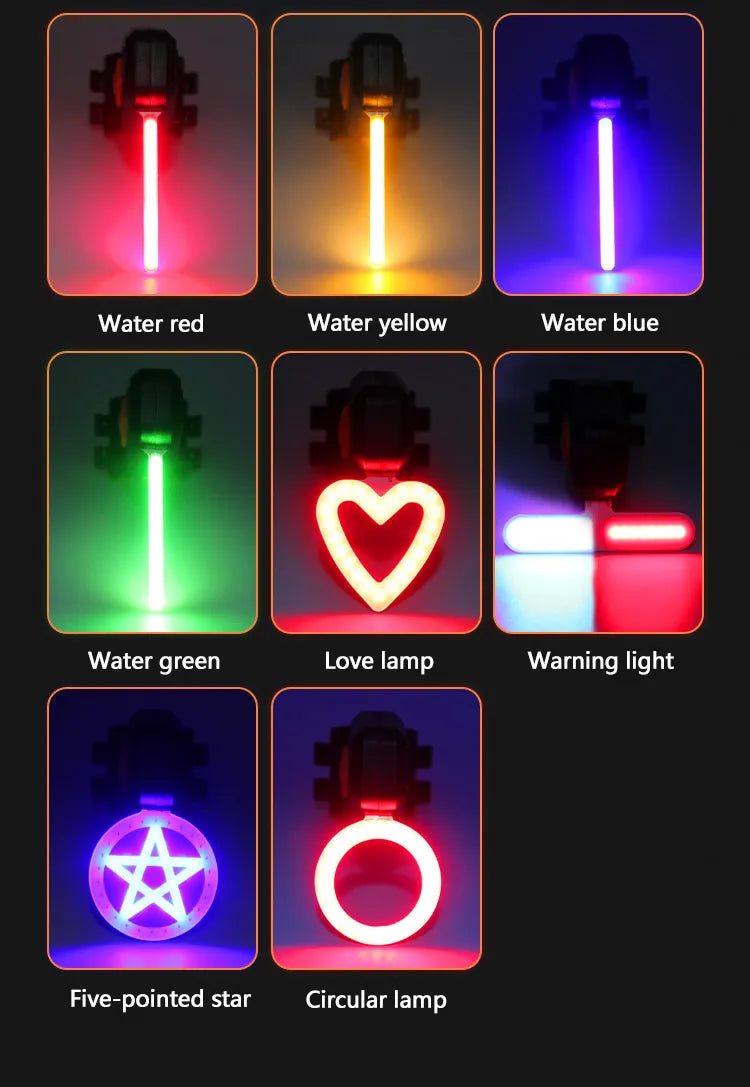 Multi Lighting Modes Bicycle Taillight USB Rechargeable Led Bike Light Flash Tail Rear Lights for Mtb Bike Seatpost