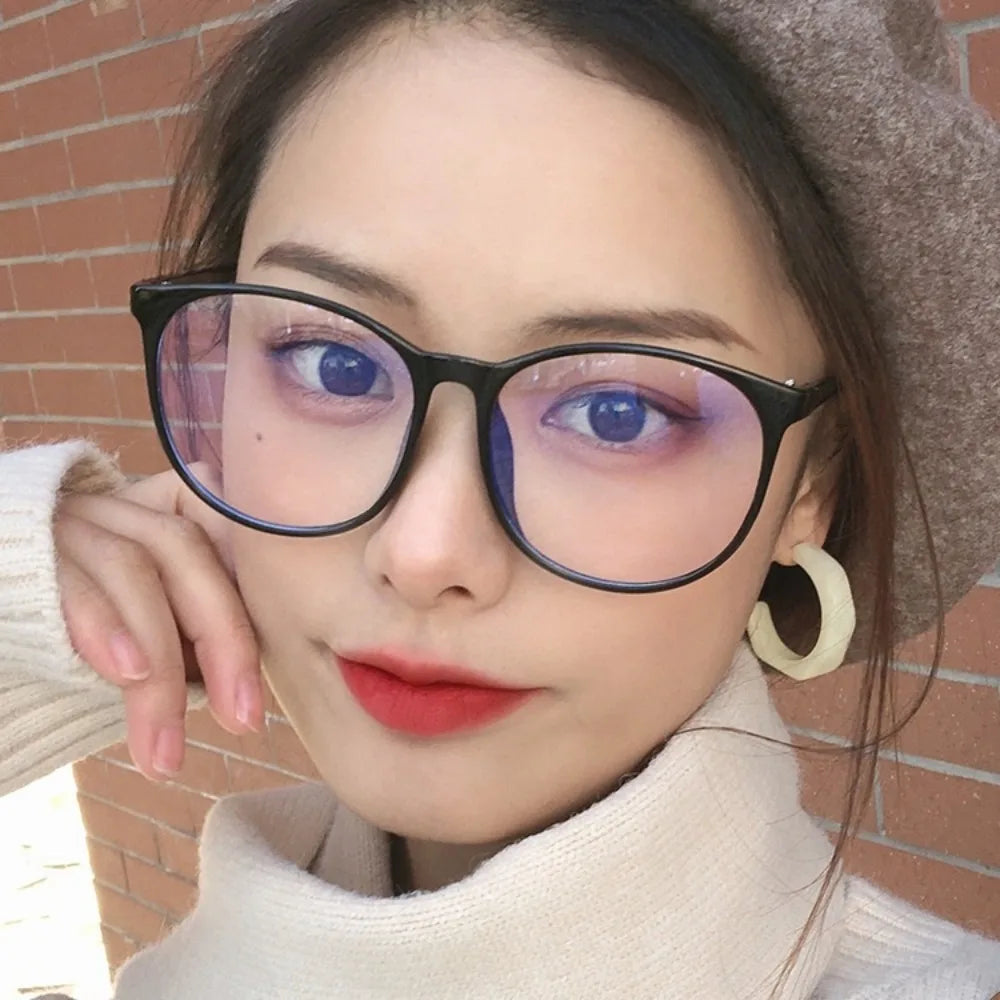 Anti-blue Light Optical Glasses Unisex Retro Ultra-light Large Square Frame Eyewear