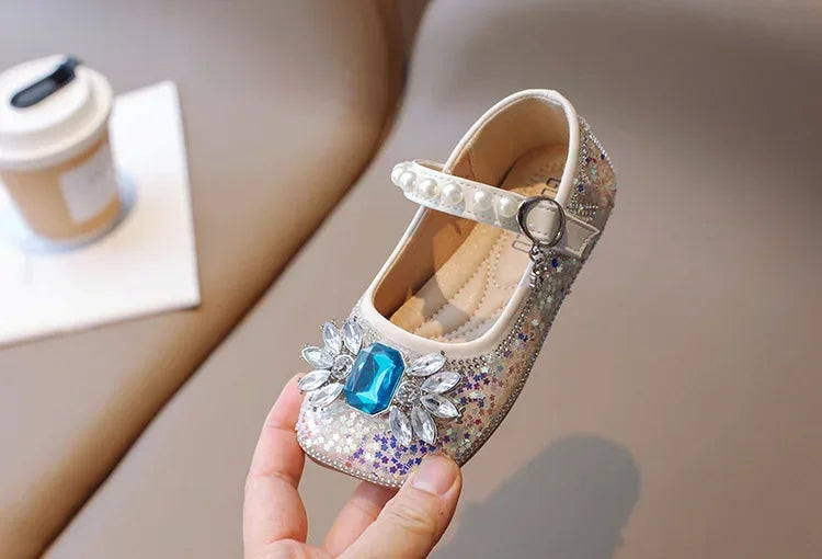 2025 New Fashionable Stylish Princess Crystal Shoes For Girls Children's Dance Kids Shoes Wholesale Medium
