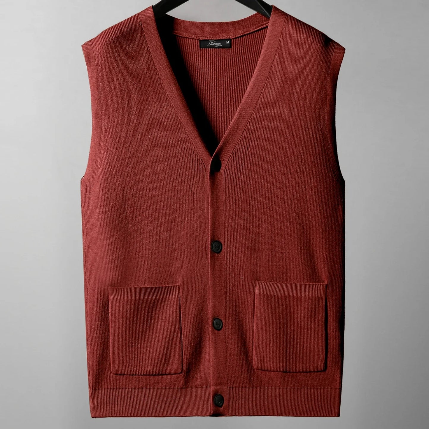Large knitted sweater, men's new cardigan vest, autumn and winter large loose fat sweater.