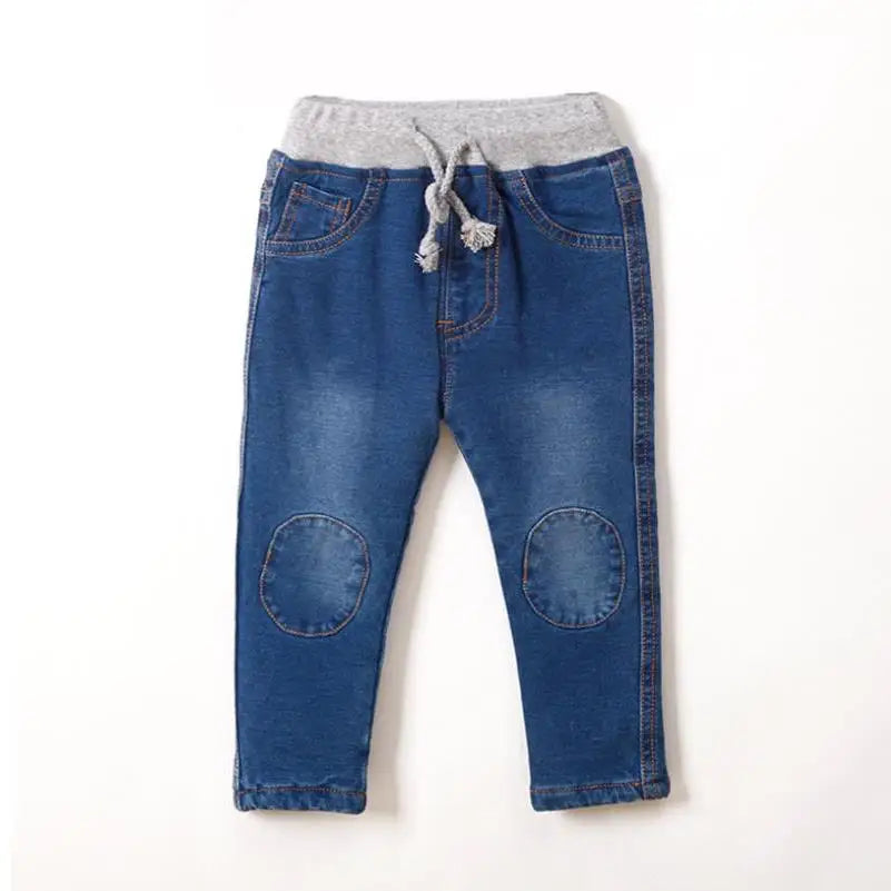 2024 New High quality thick winter warm cashmere kids baby pants Boys Girls children' cotton trousers children jeans1-6Y